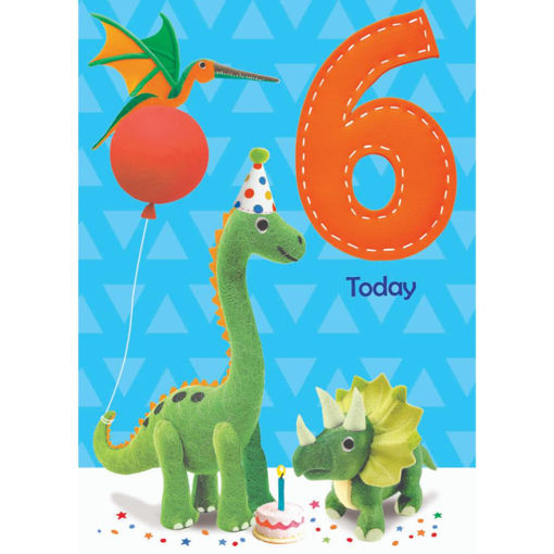 Picture of 6 TODAY BIRTHDAY CARD DINOSAUR